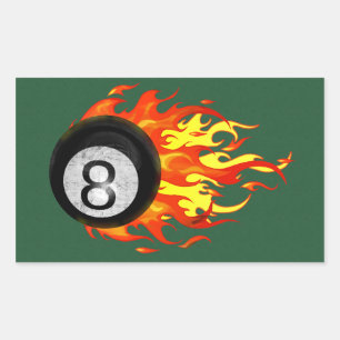 Sticker Rectangulaire Boule flamboyante 8