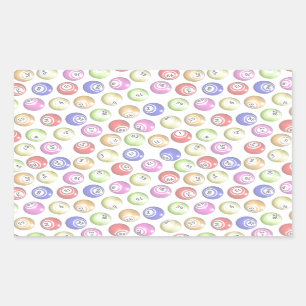 Sticker Rectangulaire Boules de bingo-test