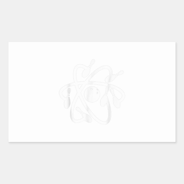Sticker Rectangulaire bowling atomique drôle bowling science (Devant)