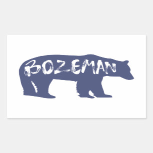 Sticker Rectangulaire Bozeman Montana Bear