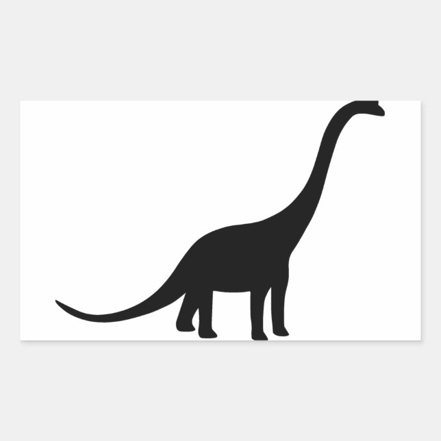 Sticker Rectangulaire Brachiosaurus Dinosaure (Devant)