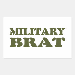 STICKER RECTANGULAIRE BRAT MILITAIRE