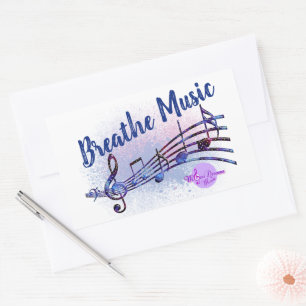 Sticker Rectangulaire Breathe Music MoonDreams Music Logo