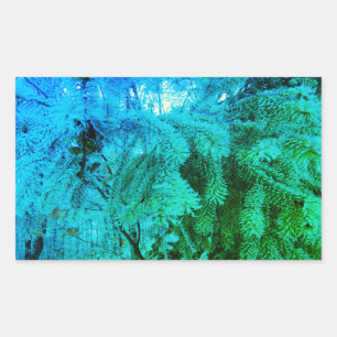 Sticker Rectangulaire Brindilles d'arbre du sapin gélose glacée magique