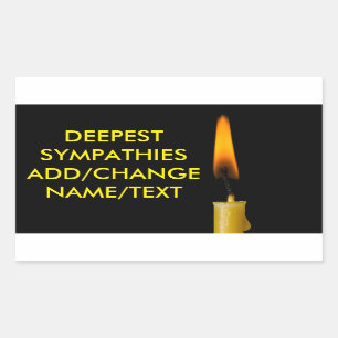 Sticker Rectangulaire Brûler La Bougie Et Votre Texte