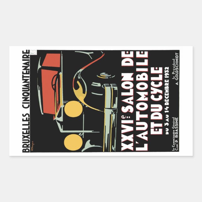 Sticker Rectangulaire Bruxelles Cinquantenaire (Devant)