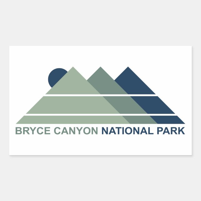 Sticker Rectangulaire Bryce Canyon National Park Mountain Sun (Devant)