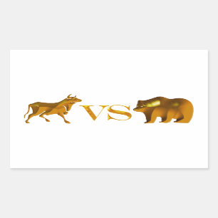 Sticker Rectangulaire Bull Market Vs Bear Market