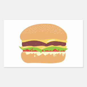 Sticker Rectangulaire burger