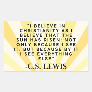 Sticker Rectangulaire C.S. Lewis quote sticker- Christianity