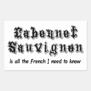 Sticker Rectangulaire Cabernet Sauvignon