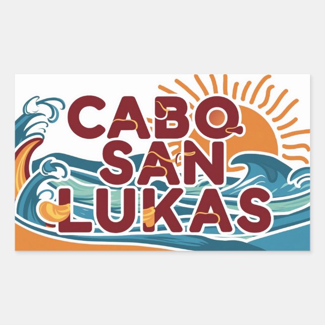 Sticker Rectangulaire Cabo San Lucas (Devant)