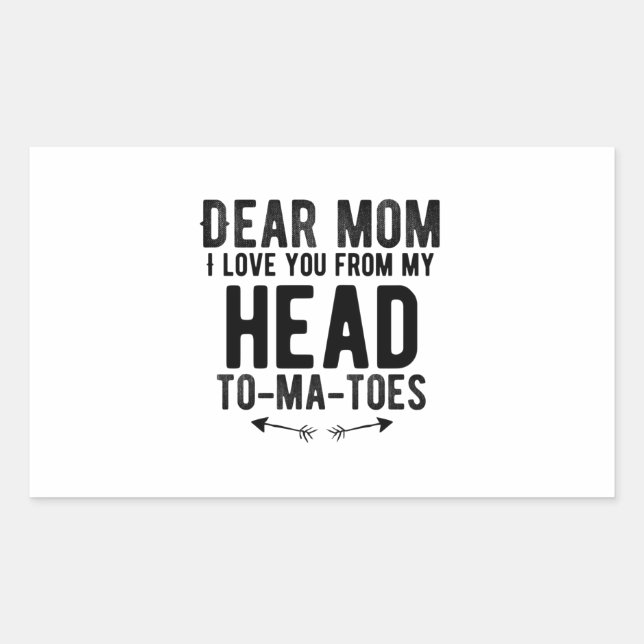 Sticker Rectangulaire cadeau de jour mère drôle pour mère maman (Devant)