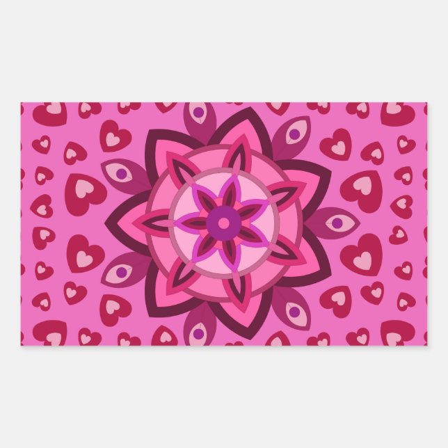 Sticker Rectangulaire CADEAU DE LA SAINT-VALENTIN, Cadeau de fête d'anni (Devant)