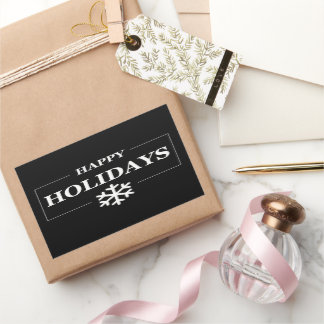 Sticker Rectangulaire Cadeau personnalisé de Noël Joyeuses Fêtes 
