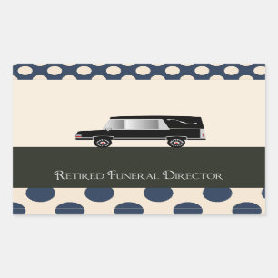 Sticker Rectangulaire Cadeaux du directeur funéraire à la retraite