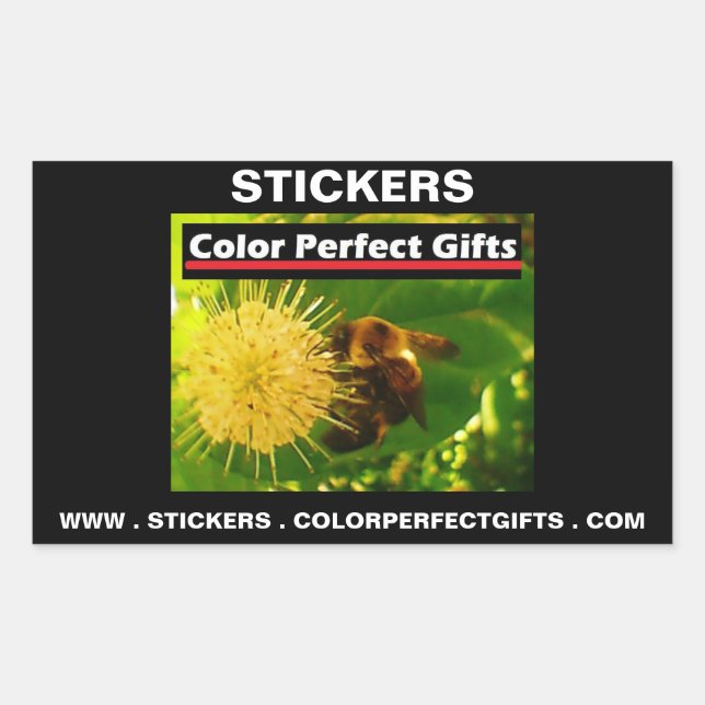Sticker Rectangulaire Cadeaux Parfaits Couleur Bumblebee Nectar Annonce (Devant)