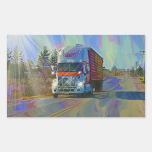 Sticker Rectangulaire Cadeaux pour CAMIONS POIDS LOURDS CHAUFFEURS DE CA