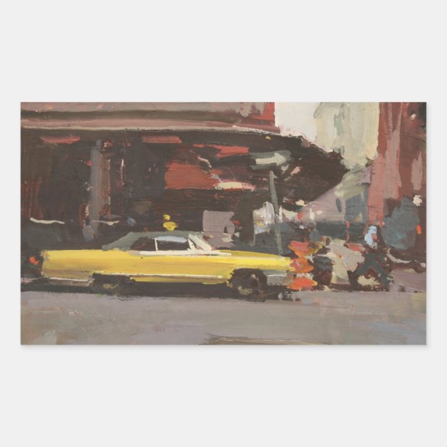 Sticker Rectangulaire Cadillac jaune 2012 (Devant)