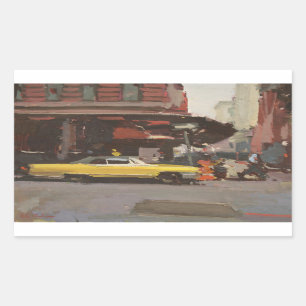 Sticker Rectangulaire Cadillac jaune 2012