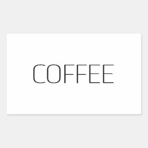 Sticker Rectangulaire Café élégant