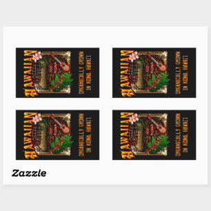 Sticker Rectangulaire Café hawaïen