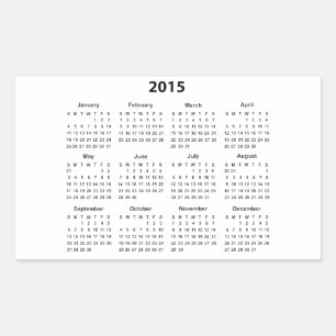 Sticker Rectangulaire Calendrier 2015