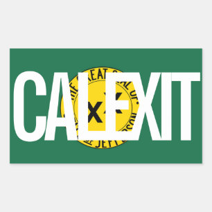 Sticker Rectangulaire CALEXIT État de Jefferson