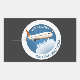 Sticker Rectangulaire Calgary hiver 2014