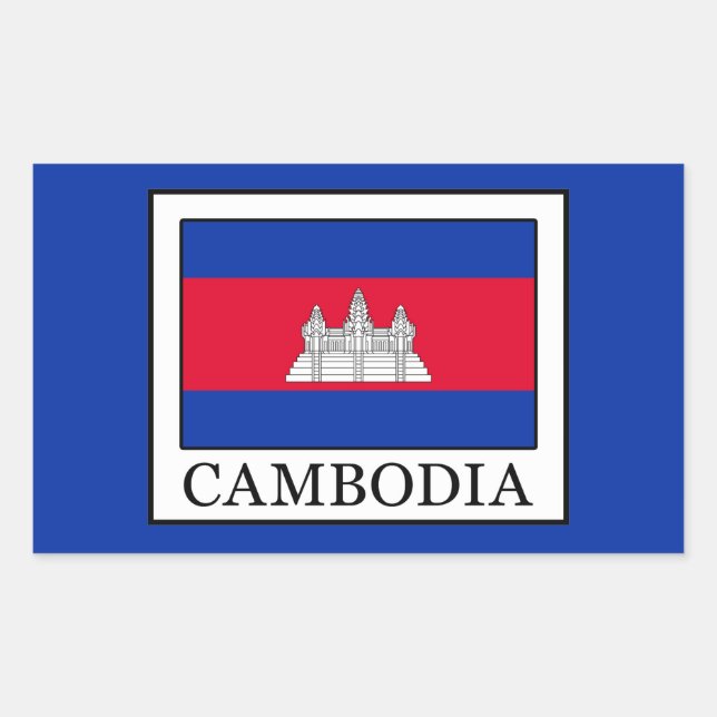 Sticker Rectangulaire Cambodge (Devant)