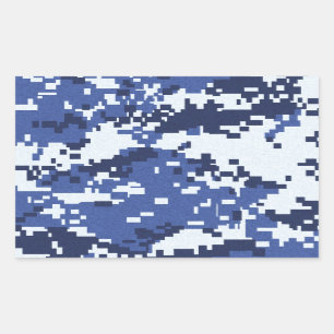 Sticker Rectangulaire camo02 BLUES BLANC CAMOUFLAGE MOTIFS ARRIÈRE - PL