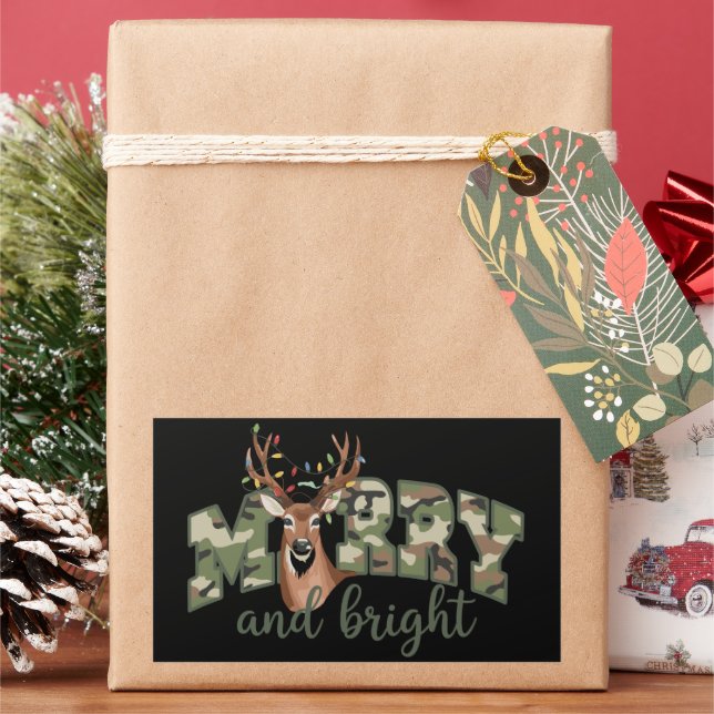 Sticker Rectangulaire Camo Deer Bow En Plein Air Pays (vacances)