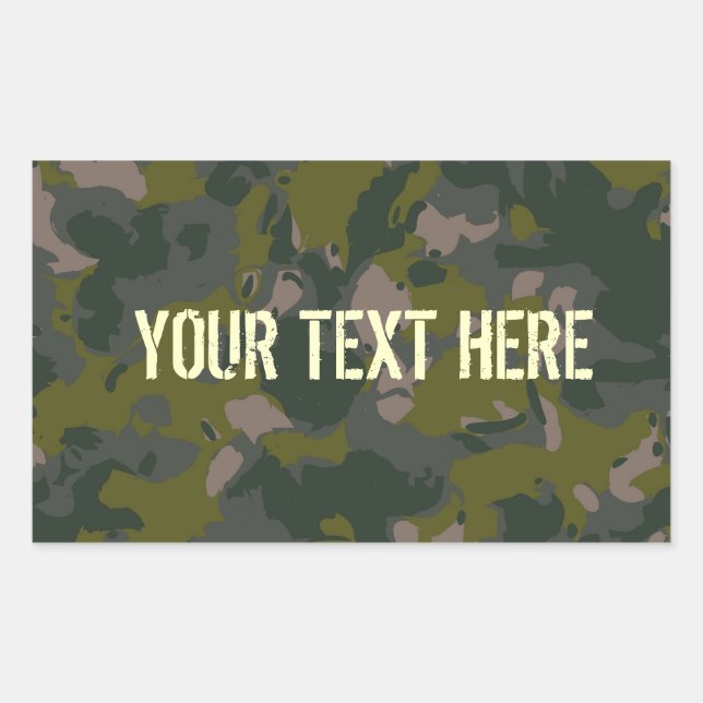 Sticker Rectangulaire Camouflage militaire (Devant)