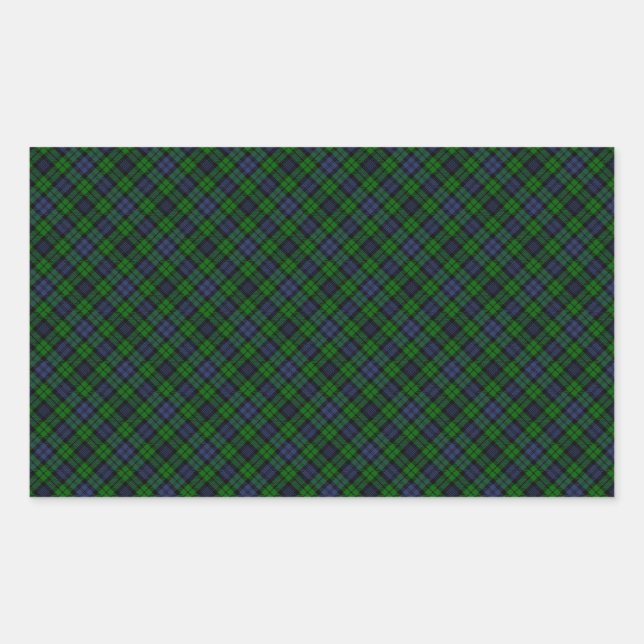 Sticker Rectangulaire Campbell Clan Tartan - Imprimé (Devant)