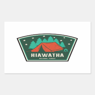 Sticker Rectangulaire Camping forestier national de Hiawatha