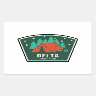 Sticker Rectangulaire Camping forestier national du Delta