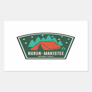 Sticker Rectangulaire Camping forestier national Huron-Manistee