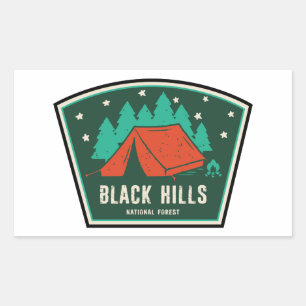 Sticker Rectangulaire Camping Forêt Nationale de Black Hills