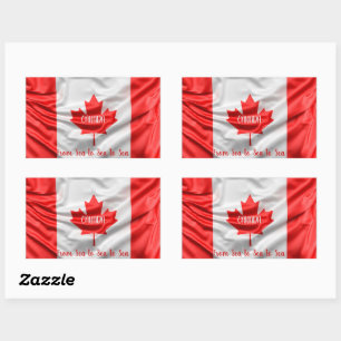 Sticker Rectangulaire CANADA D'un océan à l'autre