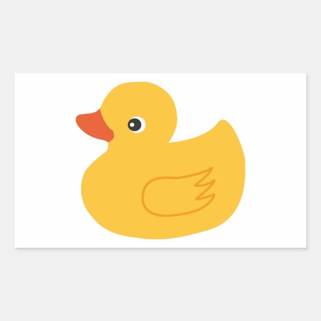 Sticker Rectangulaire Canard jaune (Devant)