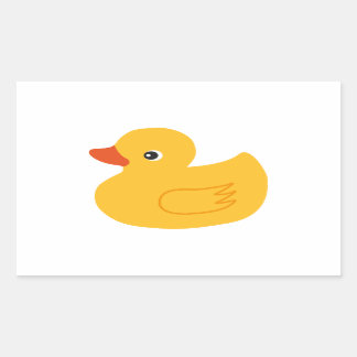 Sticker Rectangulaire Canard jaune
