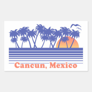 Sticker Rectangulaire Cancun Mexique