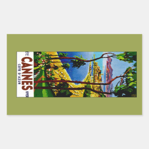 Sticker Rectangulaire Cannes - Cote d'Azure