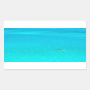 Sticker Rectangulaire Canoë de tangon dans l'autocollant rectangulaire