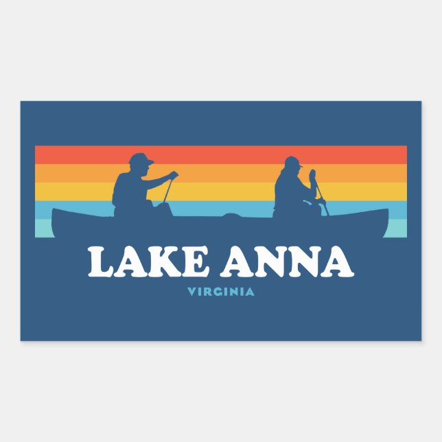 Sticker Rectangulaire Canoë du lac Anna Virginia (Devant)