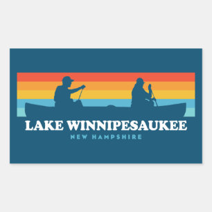Sticker Rectangulaire Canoë du lac Winnipesaukee New Hampshire