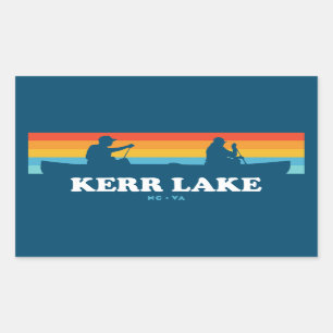 Sticker Rectangulaire Canot de Caroline du Nord Kerr Lake Virginie