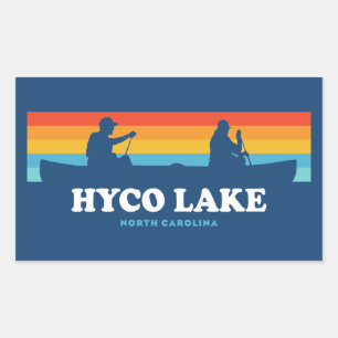 Sticker Rectangulaire Canot Hyco Lake North Carolina