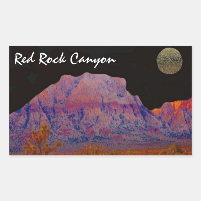 Sticker Rectangulaire Canyon de Red Rock (Devant)
