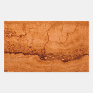 Sticker Rectangulaire Canyon en cuivre Granite, or ambre montagnes de Se